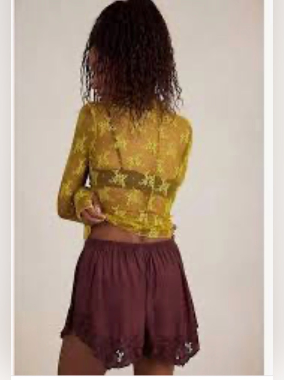 Free People Lady Luxe Layering Top in Acid Moss